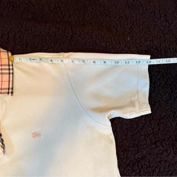 Burberry baby blue  Polo with Signature Plaid Collar - Picture 6 of 9